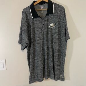 NFL MSX Heather Gray Philadelphia Eagles Polo Size 3x Shirt Sleeve